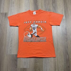 Vintage Cleveland Browns Shirt Mens Medium Orange NFL Football Jeff Garcia 2000s